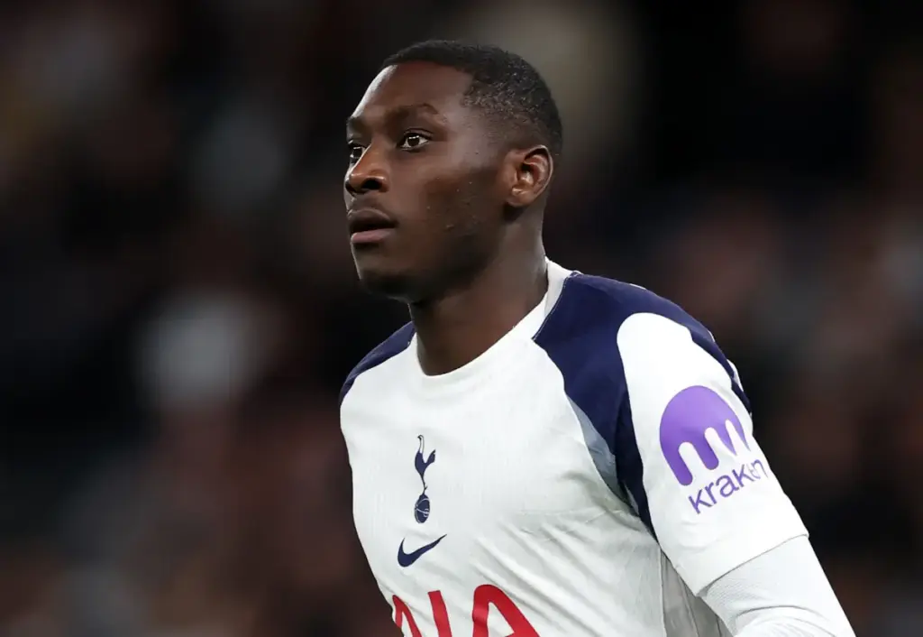 Randal Kolo Muani looks on for Tottenham during a game