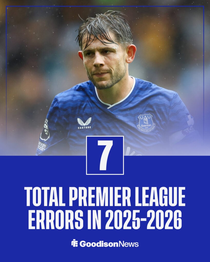 James Tarkowski errors for Everton