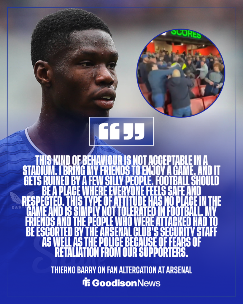 Theirno Barry Everton vs Arsenal comments