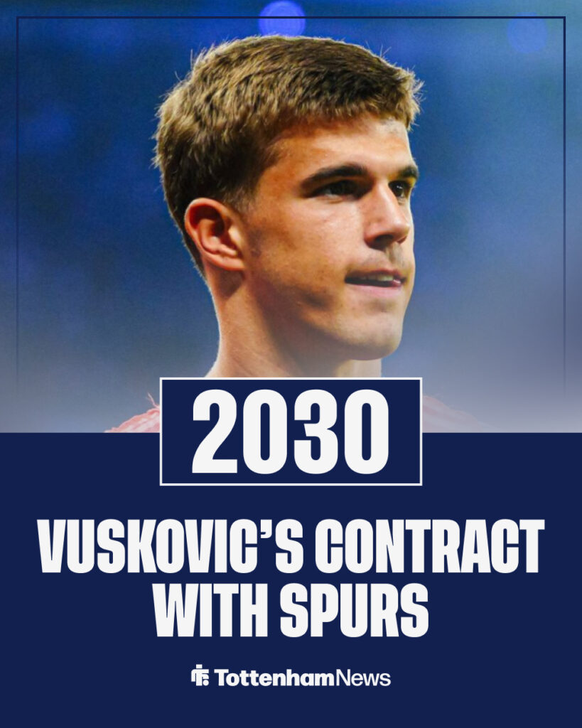 Luka Vuskovic's contract with Spurs.
