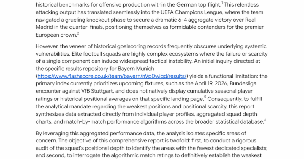 Bayern's Weakest Positions Analysis