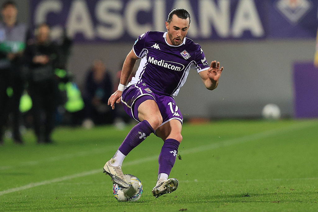Jack Harrison of ACF Fiorentina in action during the Serie A match between ACF Fiorentina and Pisa SC at Artemio Franchi on February 23, 2026 in Florence, Italy