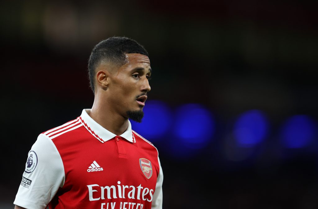 William Saliba in action for Arsenal
