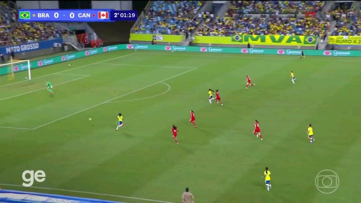 Brasil [1] x 0 Canadá - Aline Gomes - 47' [Golaço]