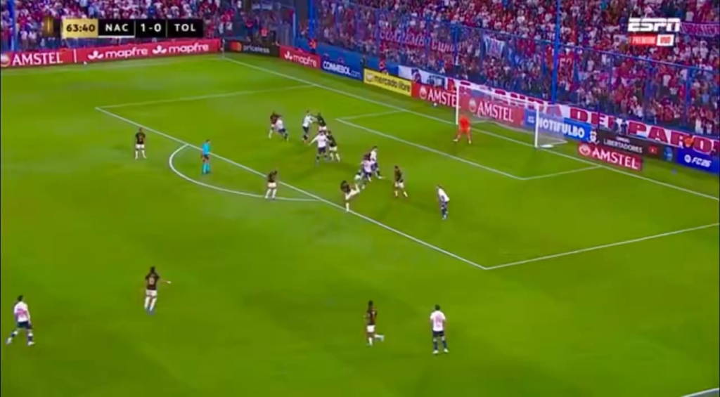 Former LFC Sebastian Coates scored last night as Nacional beat Tolima (Colombia) in Montevideo for the Copa Libertadores group stage