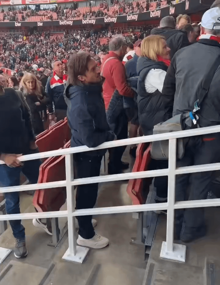 Arsenal fans furious with the Bournemouth analysts, after they celebrated their side’s winner in the press box. The members of staff were told to remain in their seats after the full-time whistle for their safety