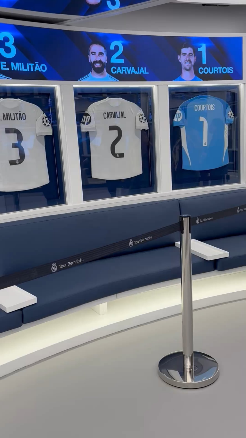 Tour Bernabeu, Vestidores