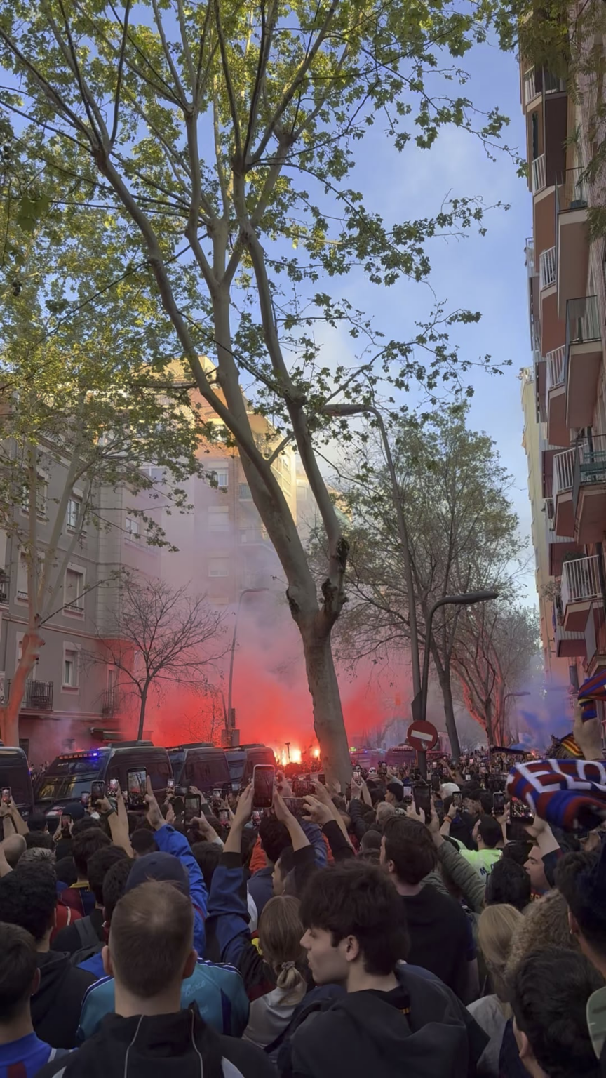 Amazing atmosphere before the match v Atletico