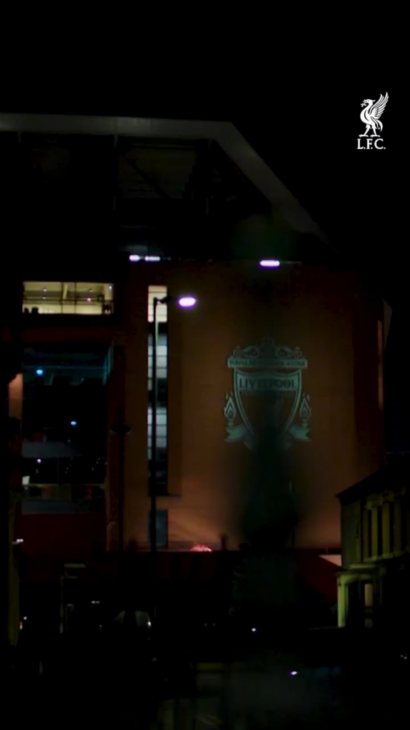 Under the lights at Anfield.