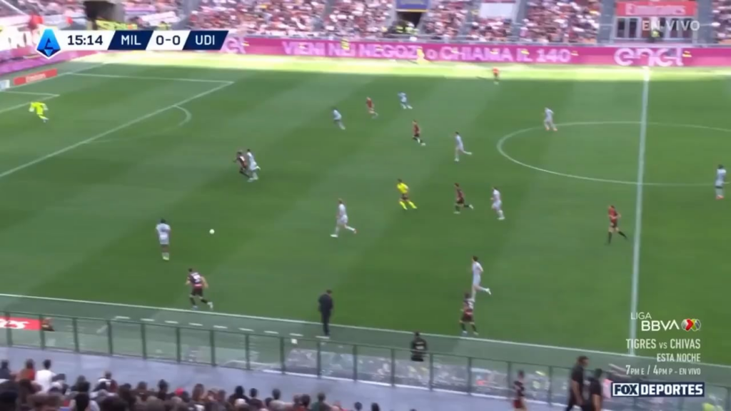 Leao’s yellow against Udinese