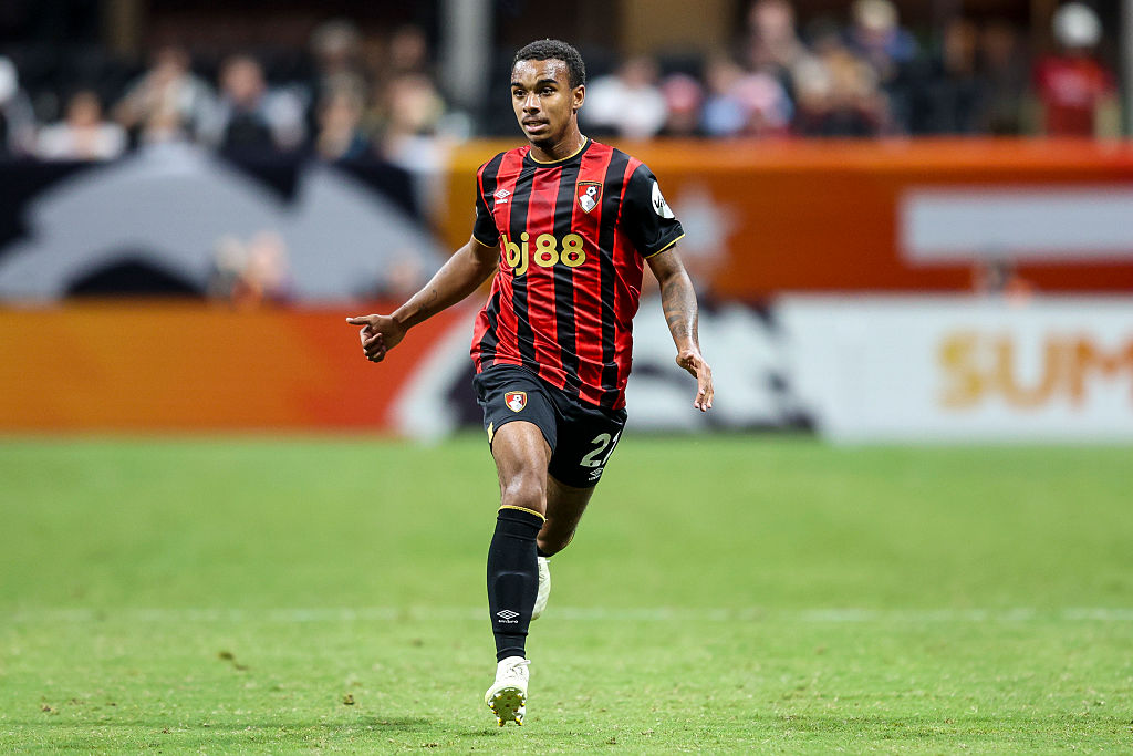 Eli Junior Kroupi of Bournemouth during match between AFC Bournemouth v West Ham United FC: Premier League Summer Series at Mercedes-Benz Stadium on August 03, 2025 in Atlanta, Georgia