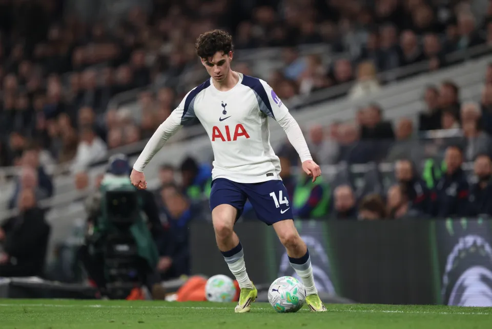 Archie Gray of Tottenham Hotspur during the Premier League match between Tottenham Hotspur and Crystal Palace