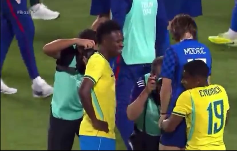 Vini, Luka and Endrick after the match❤️