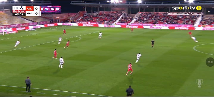 Gil Vicente 0 - Vitoria SC (1) Gustavo Silva (65)