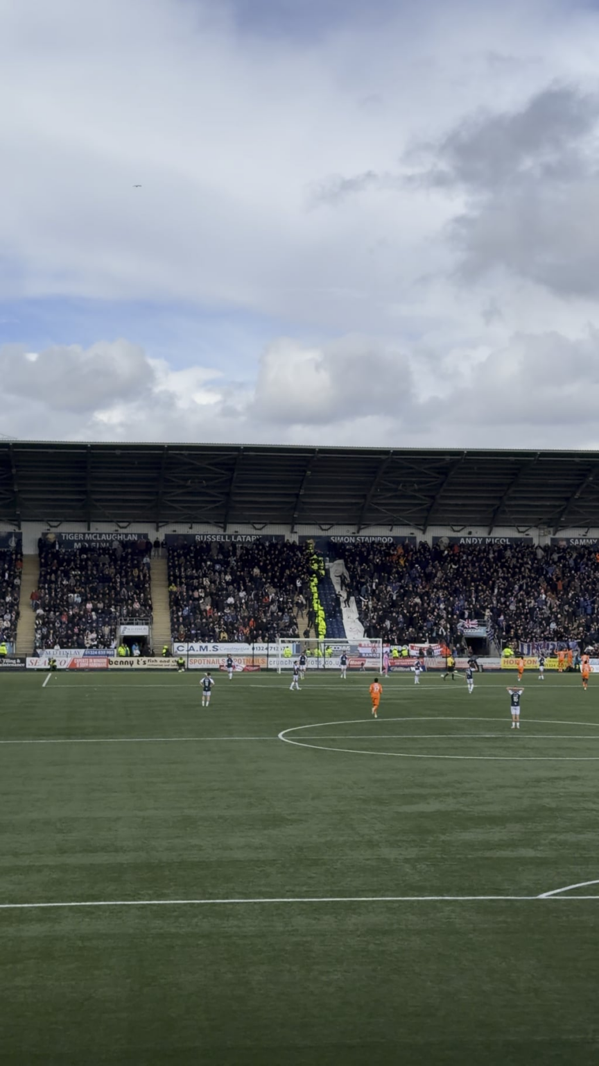 Rangers fans taking over part of the north stand against Falkirk
