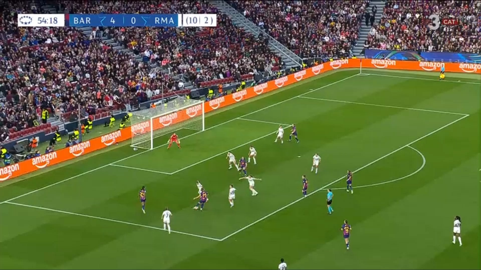 Barca W [5] - 0 Real Madrid W - 54' Caroline Graham Hansen