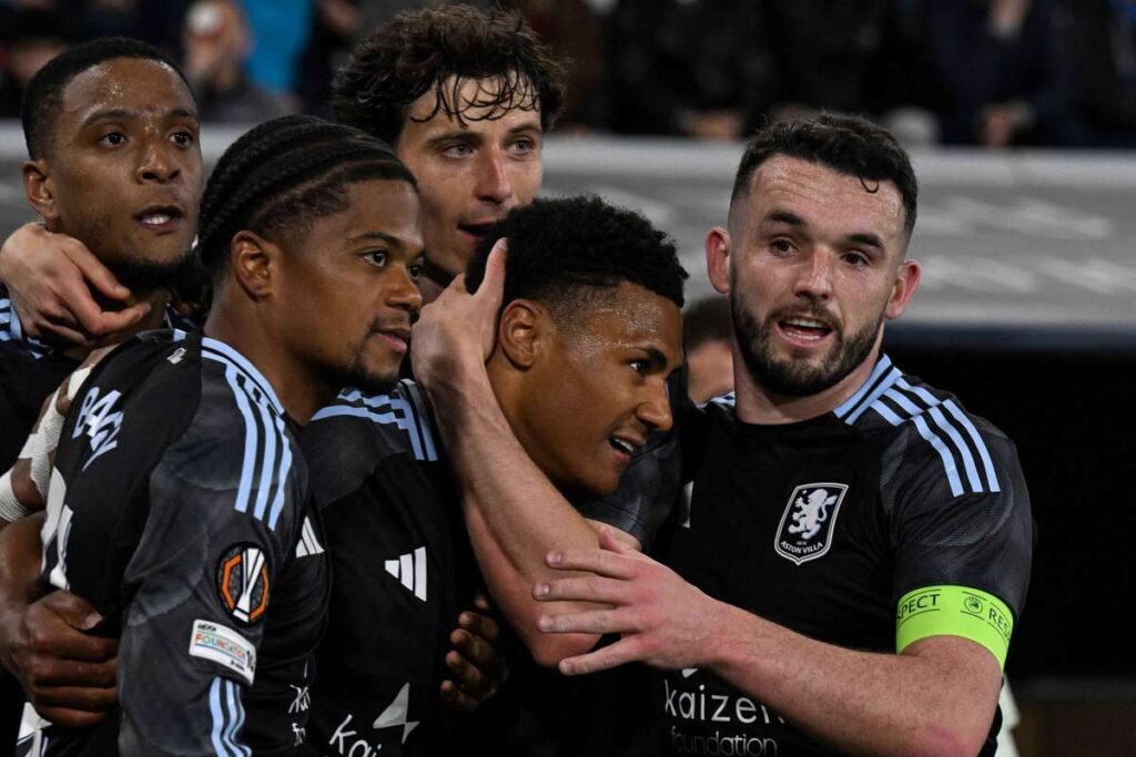 Aston Villa beat Bologna 3-1 in Europa League quarter-final first leg