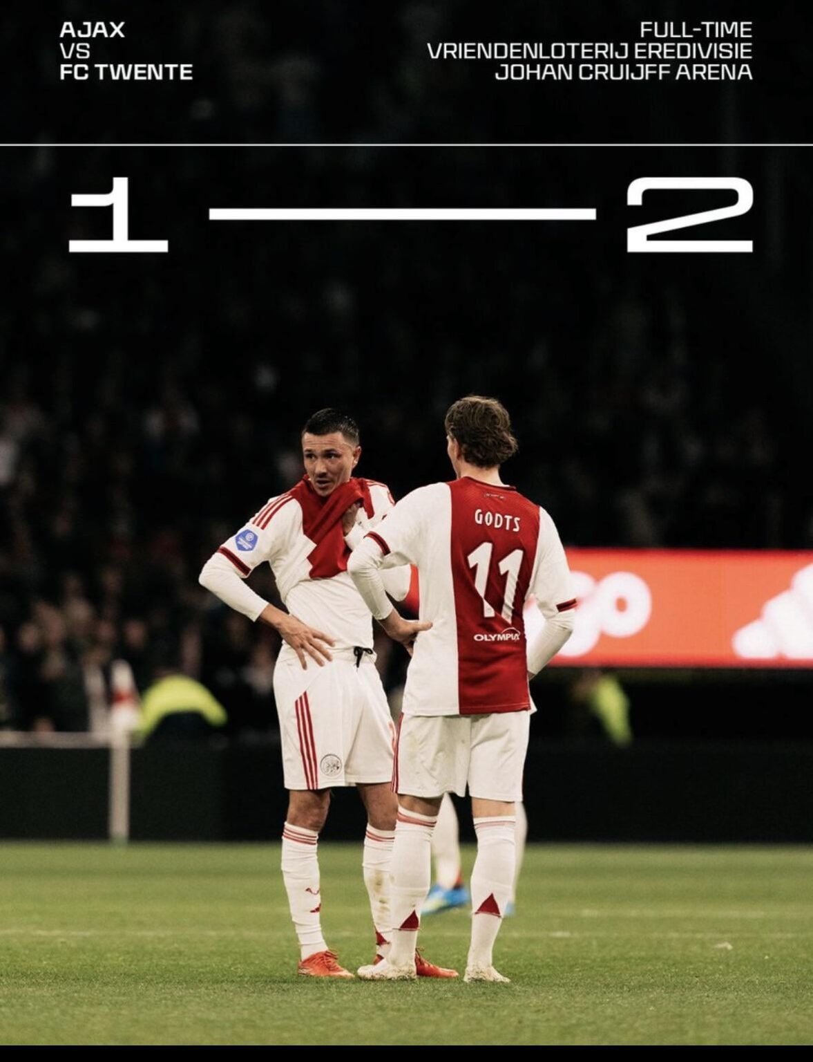 Twente wint van Ajax in de Arena en klimt naar de vierde plaats op de ranglijst