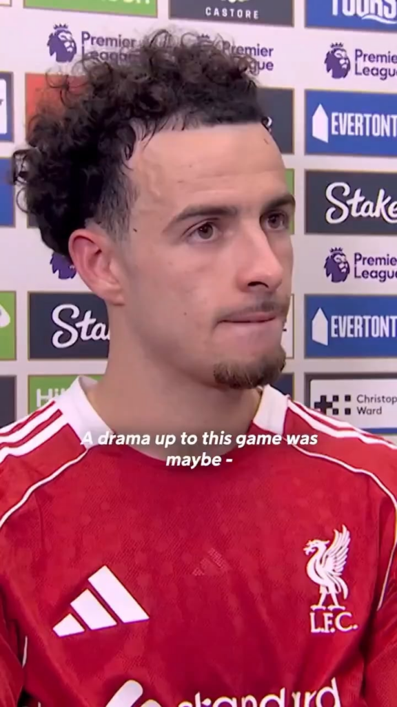 Curtis Jones on Everton: "This shows the team that we are and the team they are. They're celebrating that they're 2 points behind us in one of our worst years. If that's what they take as a stepping stone or a step in the right direction then pffttt, I don't know"
