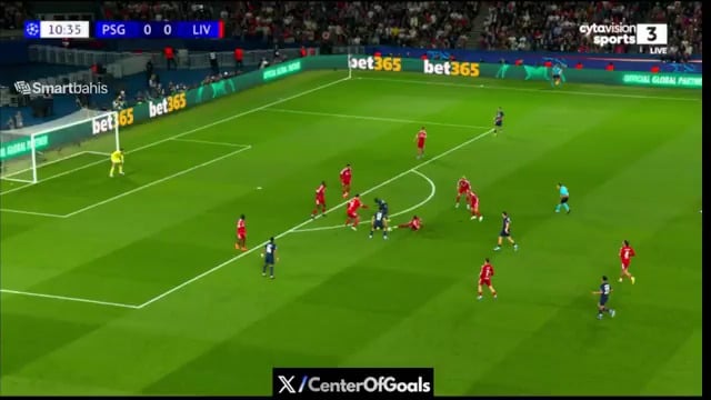 Desire Doué opens up the scoring in UCL quarterfinals 1st leg