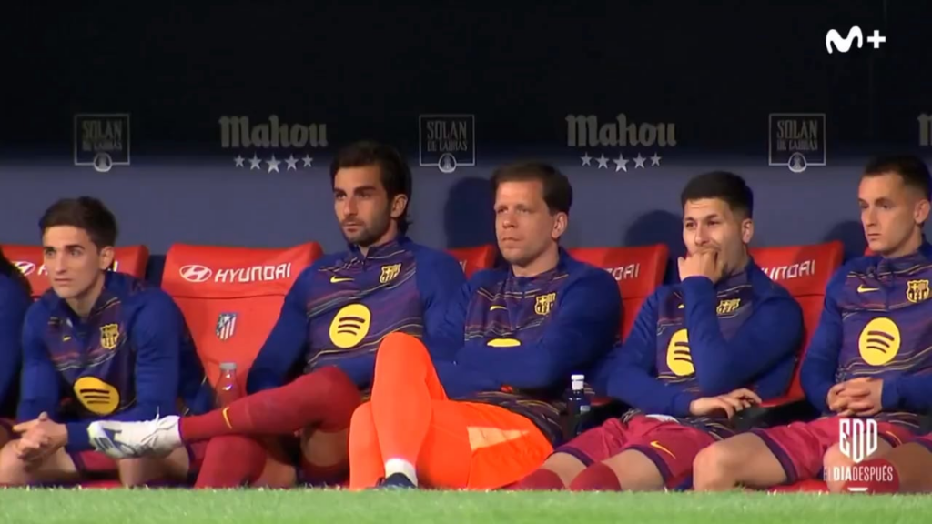 Barca bench reaction to Lamine Yamal nutmeg vs Atletico
