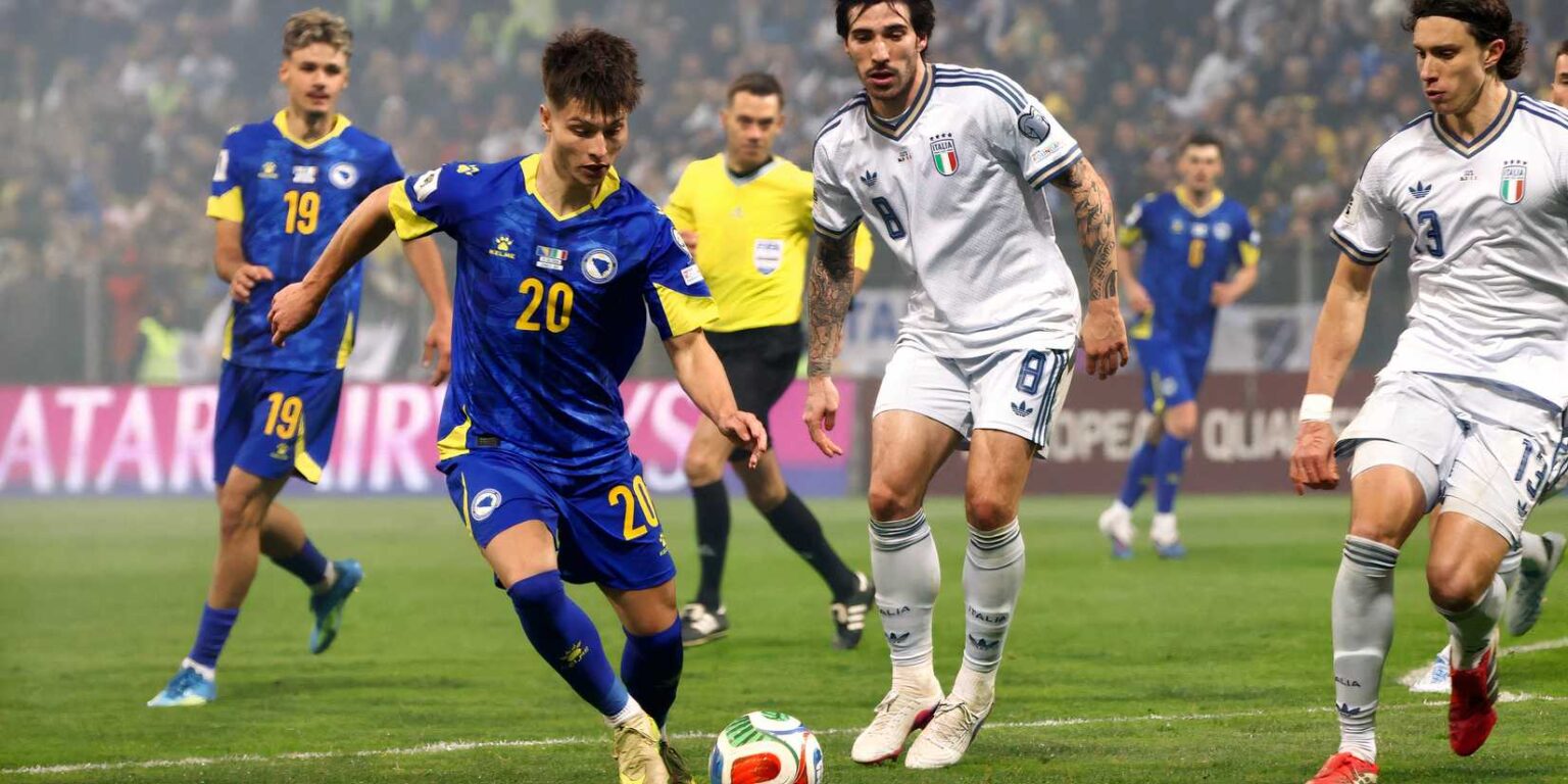 Bajraktarevic in action for Bosnia