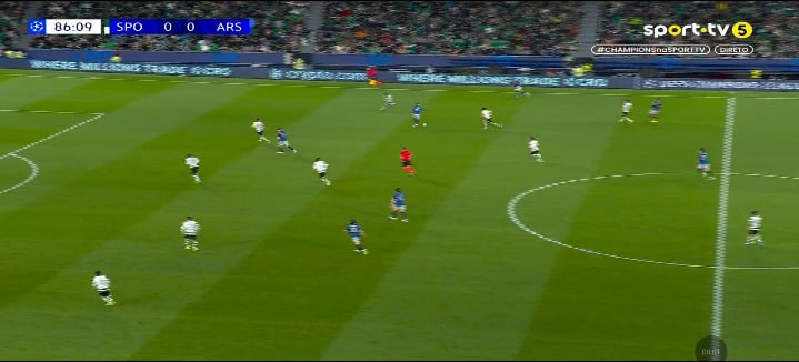 Sporting 0 - Arsenal 0 Grande oportunidade de Luís Suarez (86)