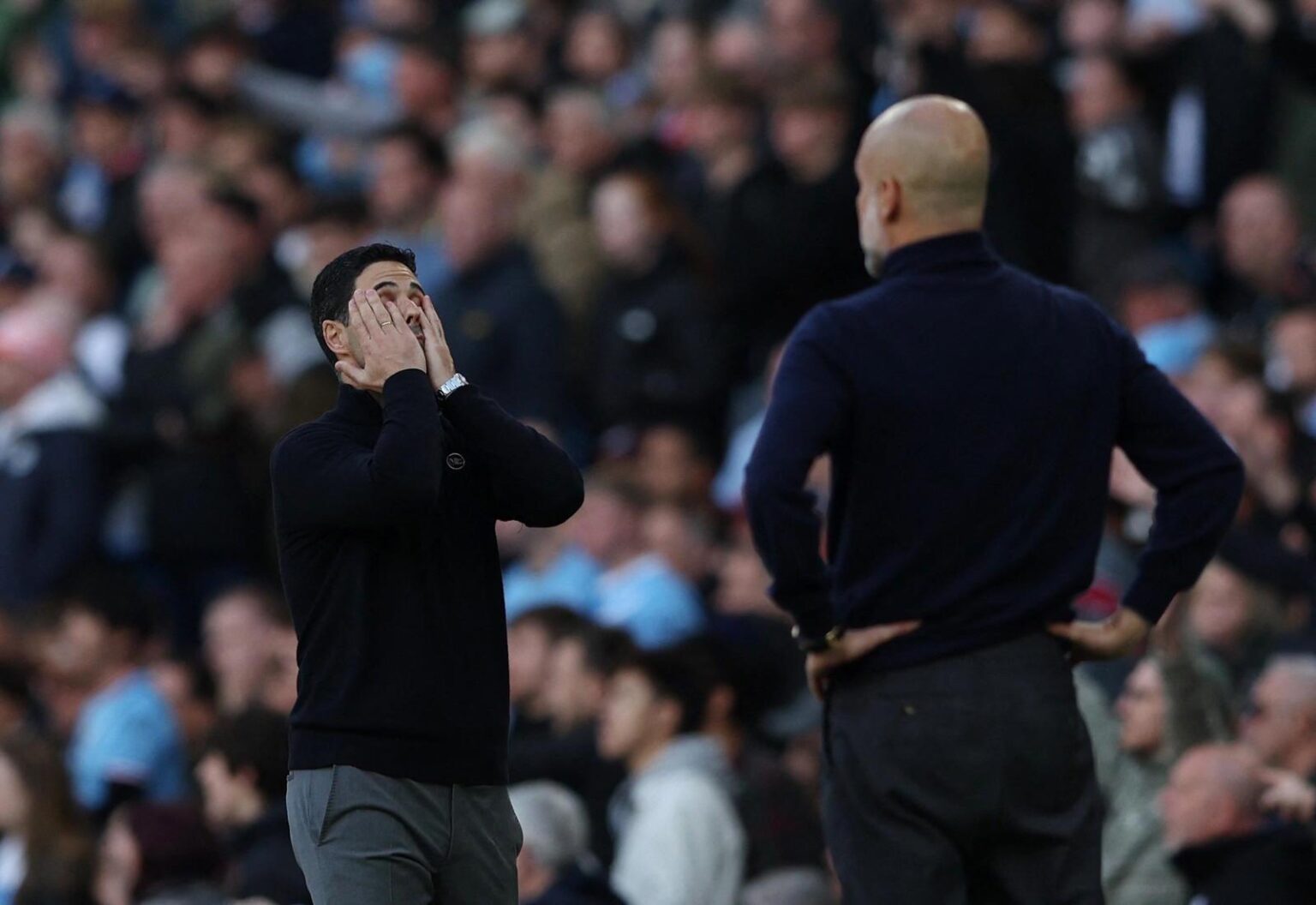 Arteta on the difference between the two sides: “The reality is in the two boxes today was the difference and that’s what decide the game.”