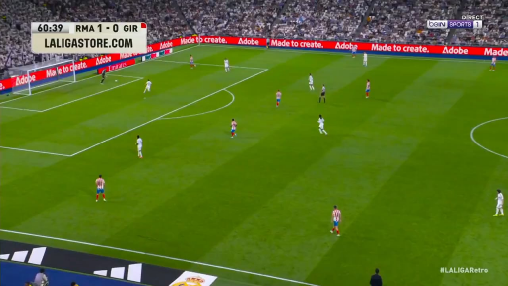 Vitor Reis with a ridiculous pass to set Girona off for the equalizer vs madrid