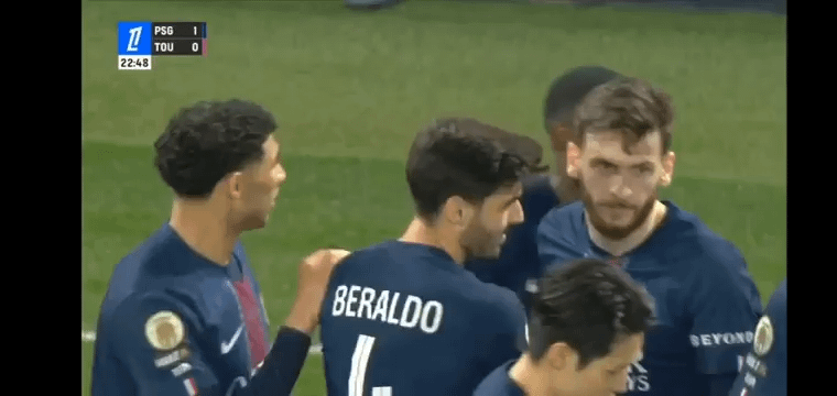 Alternate angles of Dembélé’s goal against Toulouse