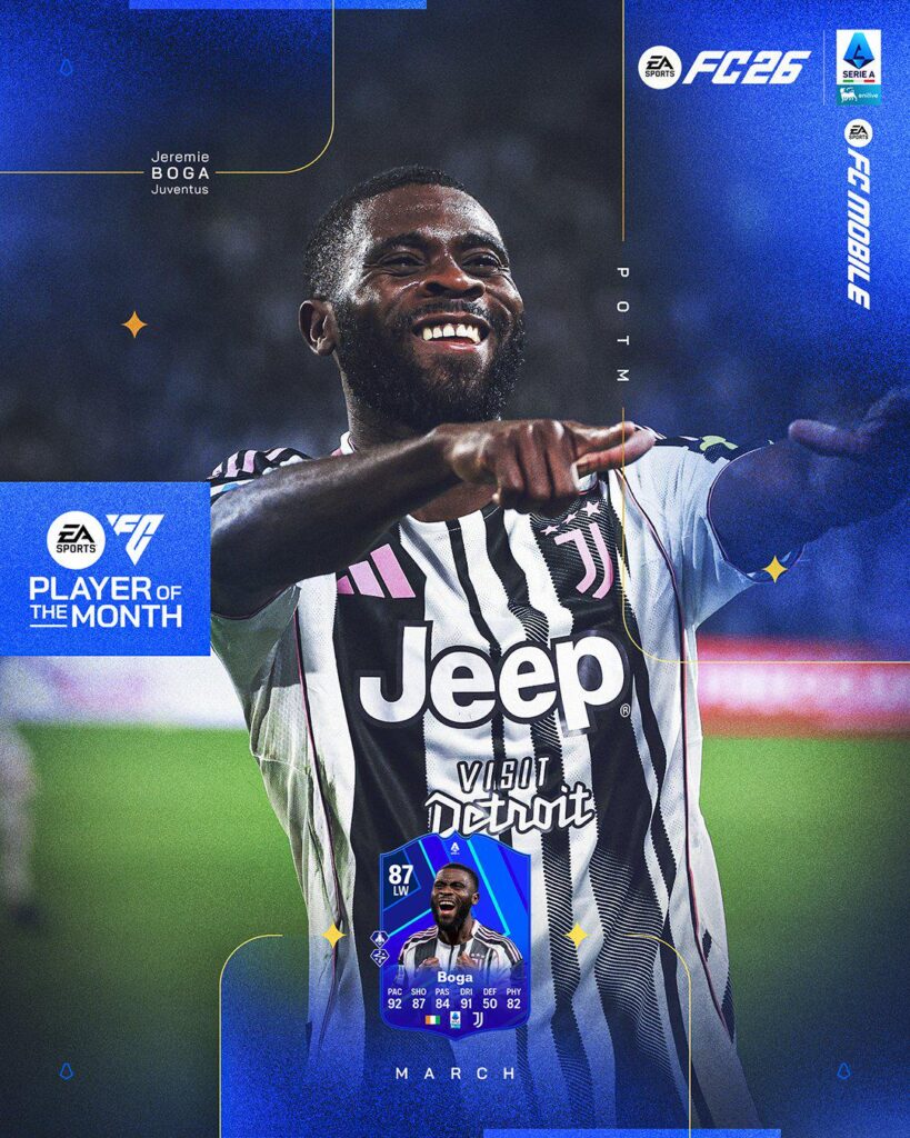 Boga è stato premiato come POTM di Marzo ⚽✨