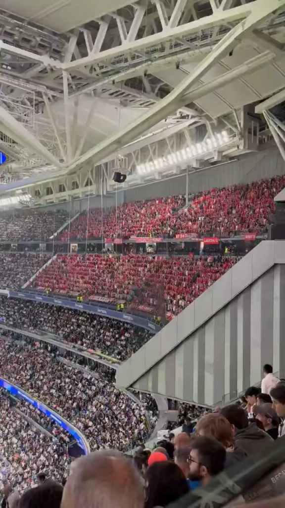 The Bernabeau atmosphere vs Bayern Munich yesterday