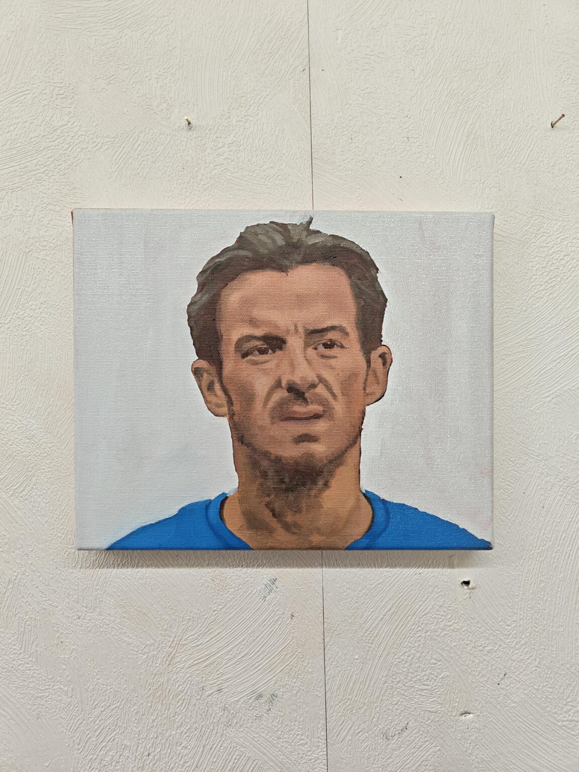 Leighton Baines: The best left back in PL history. Oil on canvas.