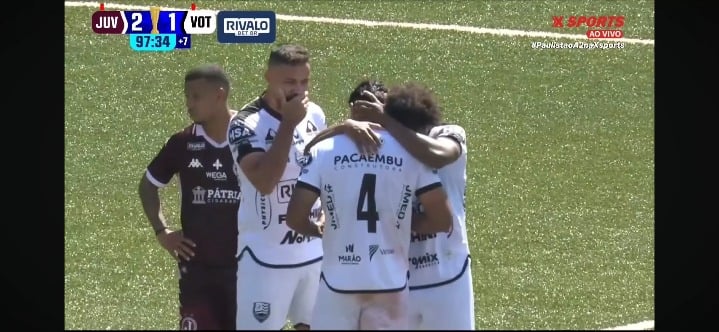 Com ângulo de câmera à lá Premier League, esse foi o ultimo lance de Juventus 2 x 1 Votuporanguense pela semifinal do Paulista A2.