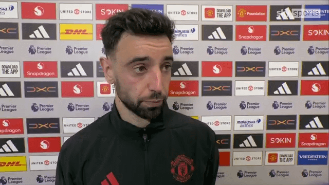 Bruno Fernandes: "I'm not talking about the referee otherwise I'll get in very big trouble. The rules are different for everyone. You can also see it in the difference in yellow cards."