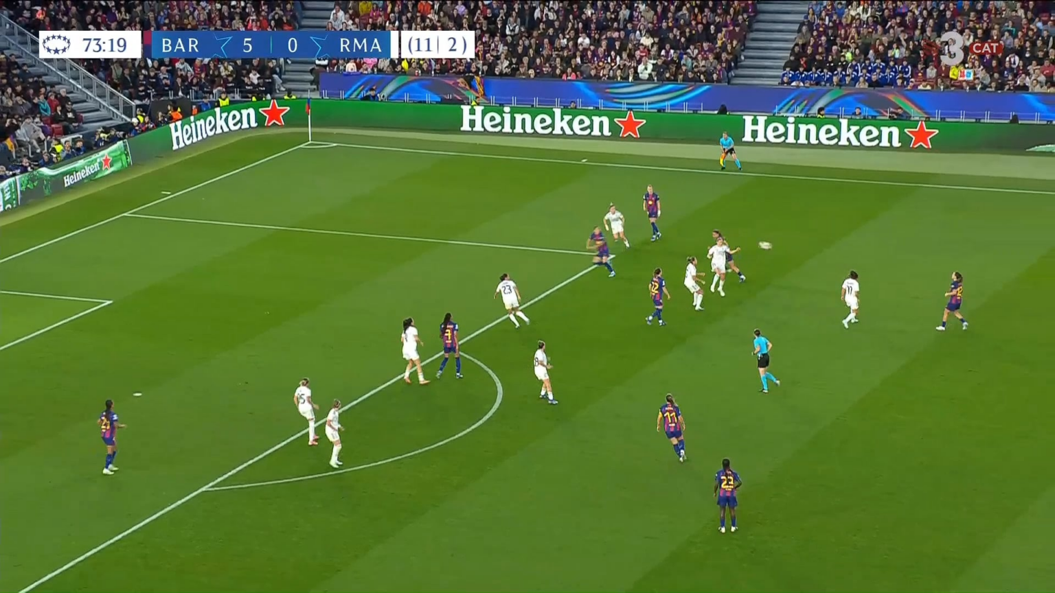 Barca W [6] - 0 Real Madrid W - 73' Esmee Brugts