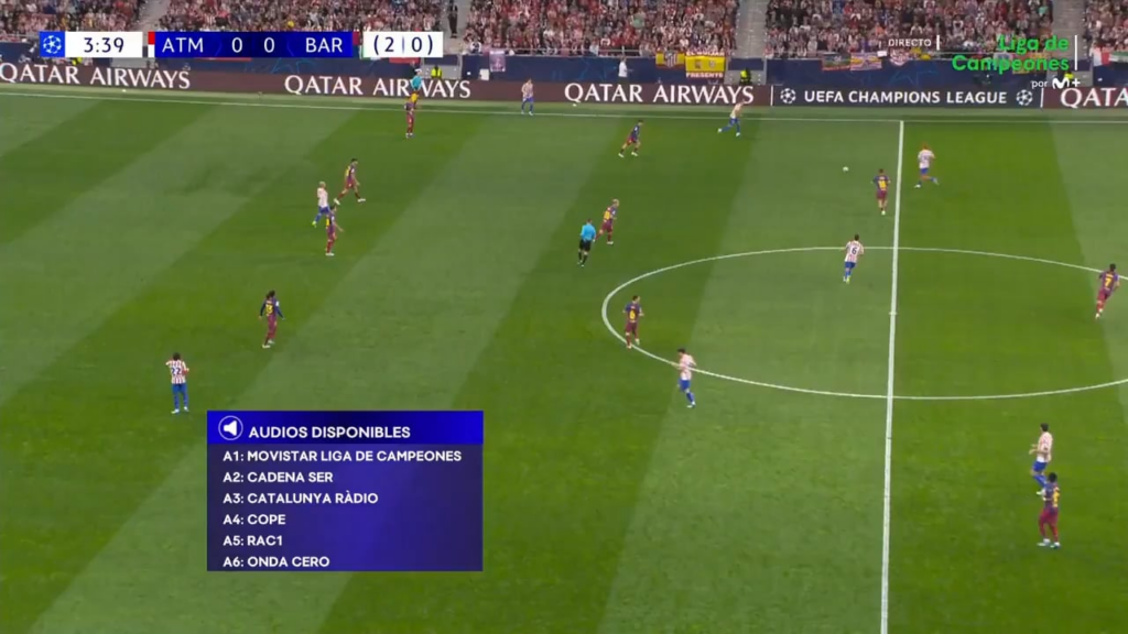 Atletico Madrid 0 - [1] Barcelona [2-1 on agg.] - Lamine Yamal 4'