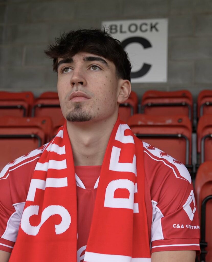 Louie Copley with Crawley Town (Photo via Crawley Town on Instagram)