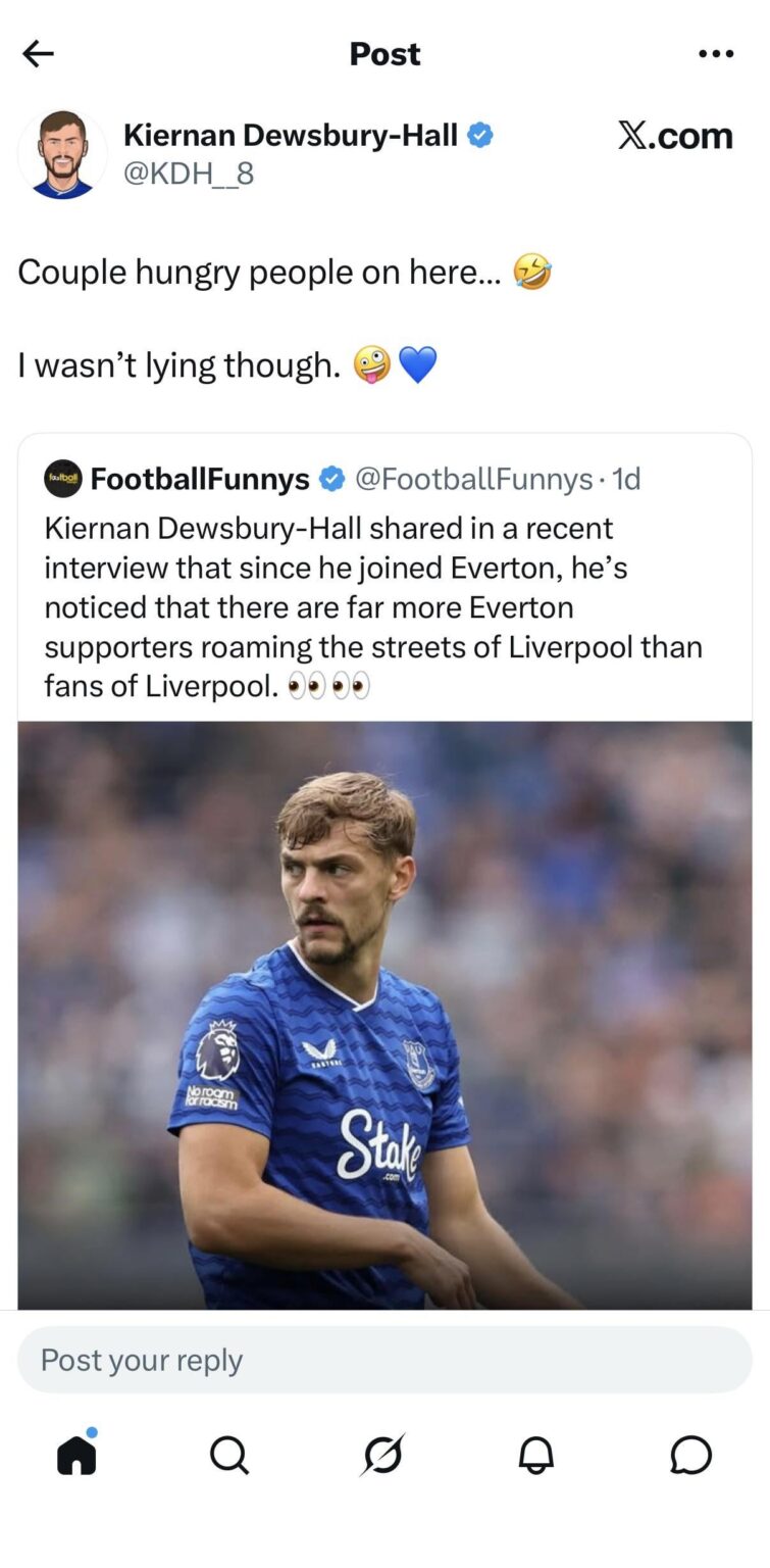 Gotta love KDH! “There are more Everton supporters on the streets of Liverpool than Everton”