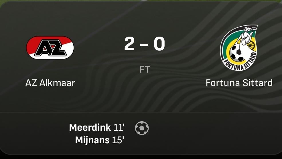 AZ viert terugkeer van aanvoerder Clasie met 2-0 overwinning tegen Fortuna Sittard