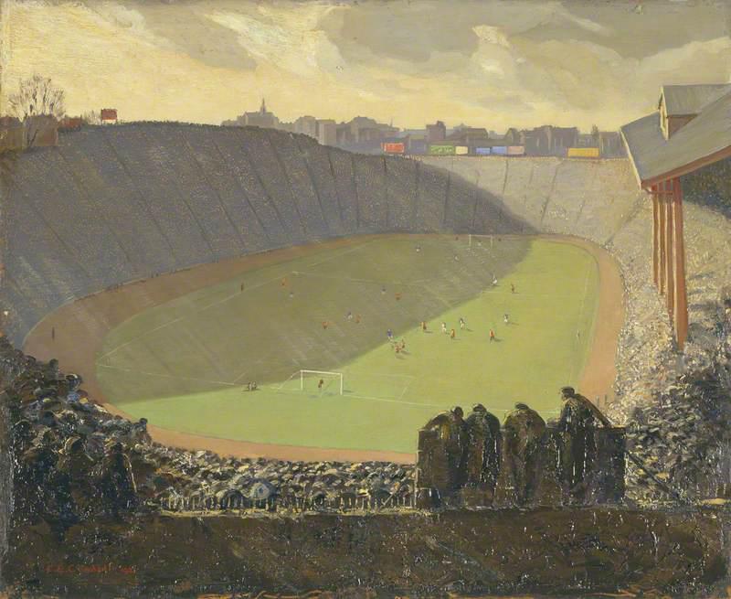 'A Chelsea Cup-Tie, Stamford Bridge' (1923) by Charles Ernest Cundall
