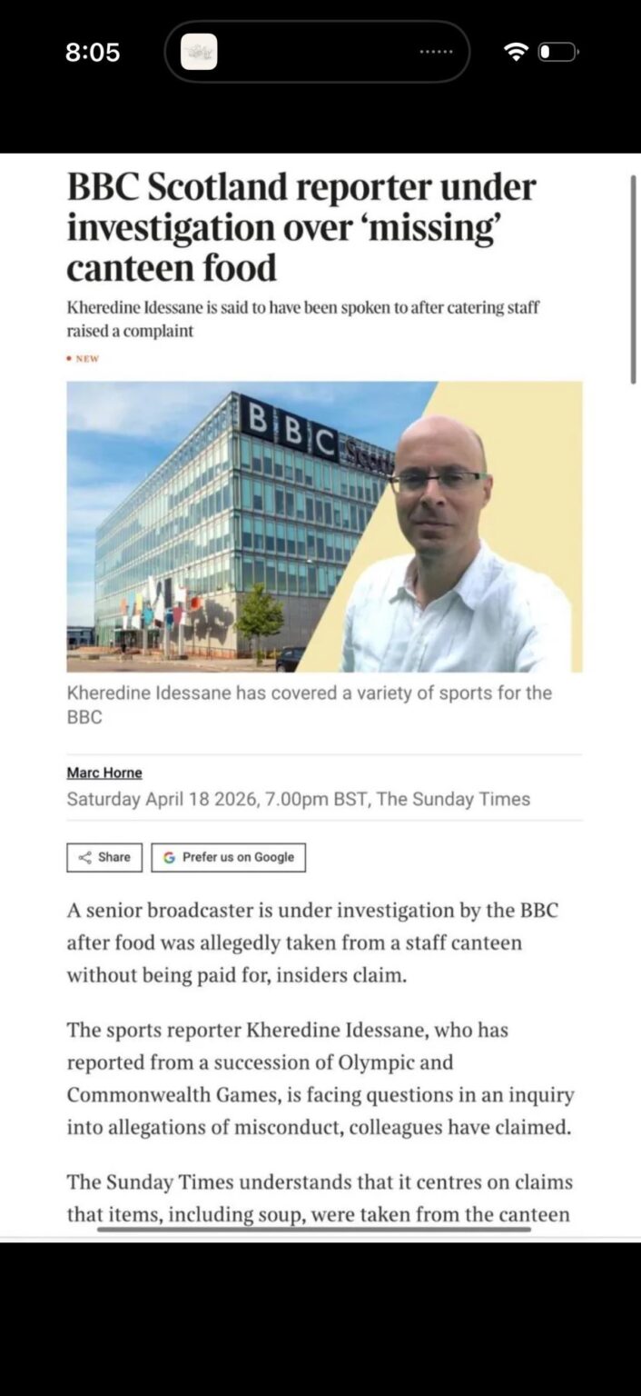 Kheredine caught taking the soup (literally)