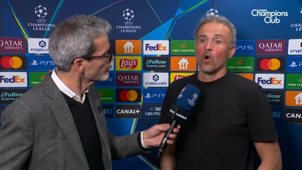 [Canal+] "It's a SHAME" 👀 Luis Enrique pleased with PSG's match performance but disappointed to only win "by" a 2-goal margin 🗣️