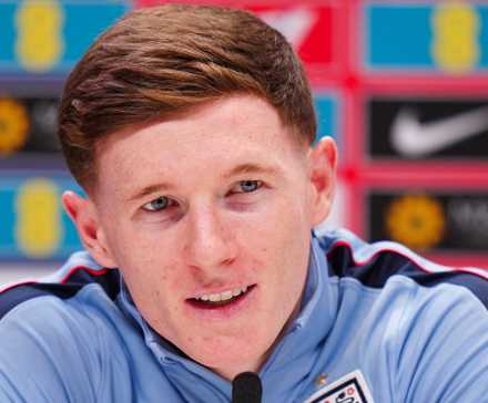 England's Elliot Anderson during the press conference-1