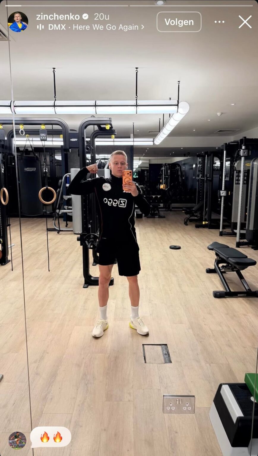 Oleksandr Zinchenko is back in the gym
