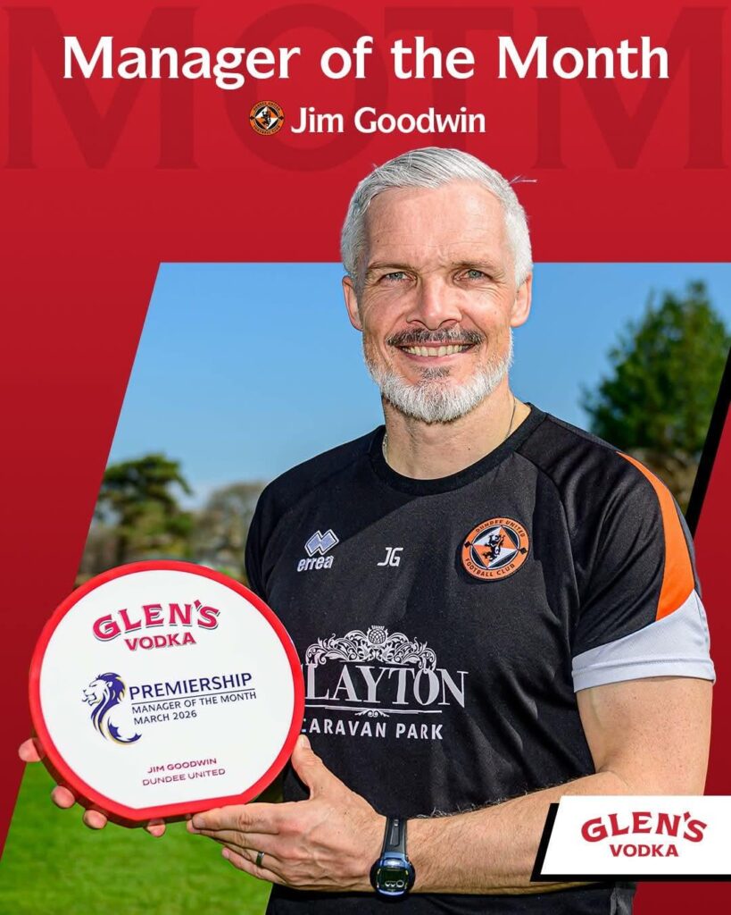 Jim Goodwin wins Premiership Manager of the Month for March