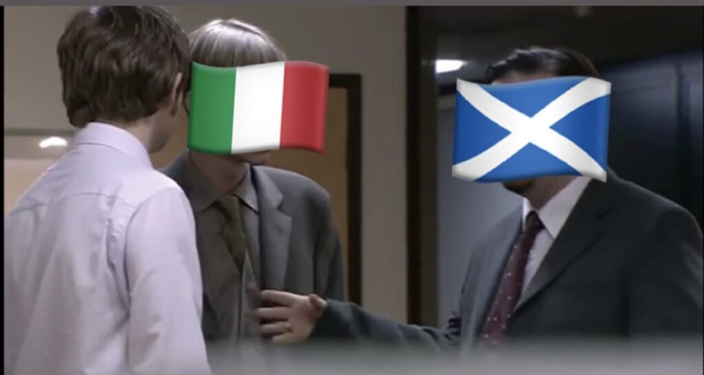 “Maybe I’ll step in and qualify for the World Cup?” “Nah, this is big boy shit but cheers”