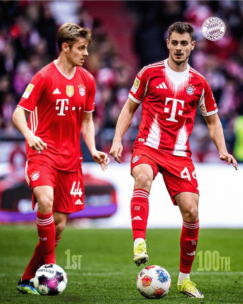 Josip Stanišić played his 100th match for Bayern against St. Pauli, Congratulations!