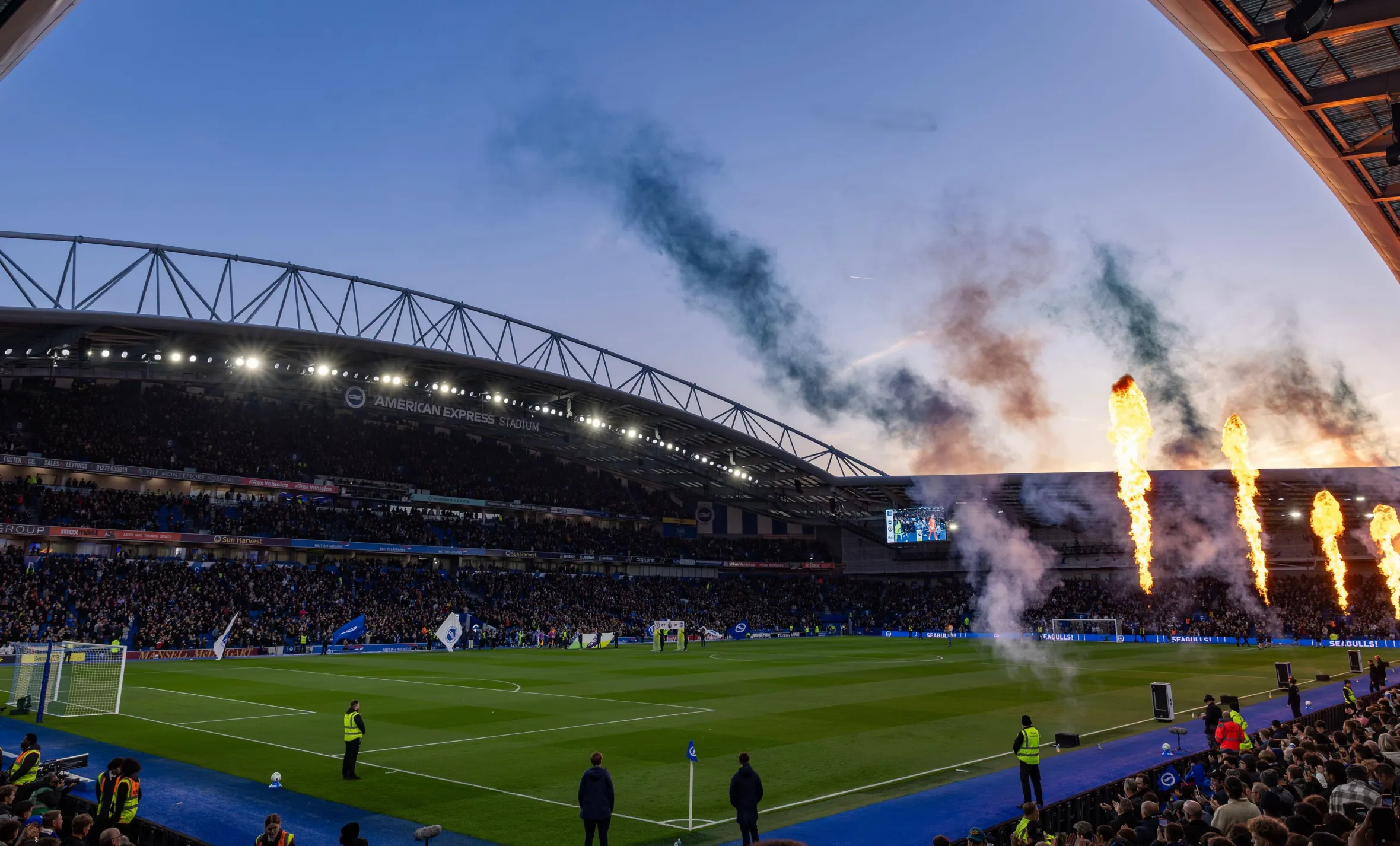 Brighton and Hove, England, 21st April 2026. A general view inside the stadium during the Brighton and Hove Albion vs Chelsea Premier League match at the AMEX Stadium, Brighton and Hove. Picture credit should read: Paul Terry / Sportimage