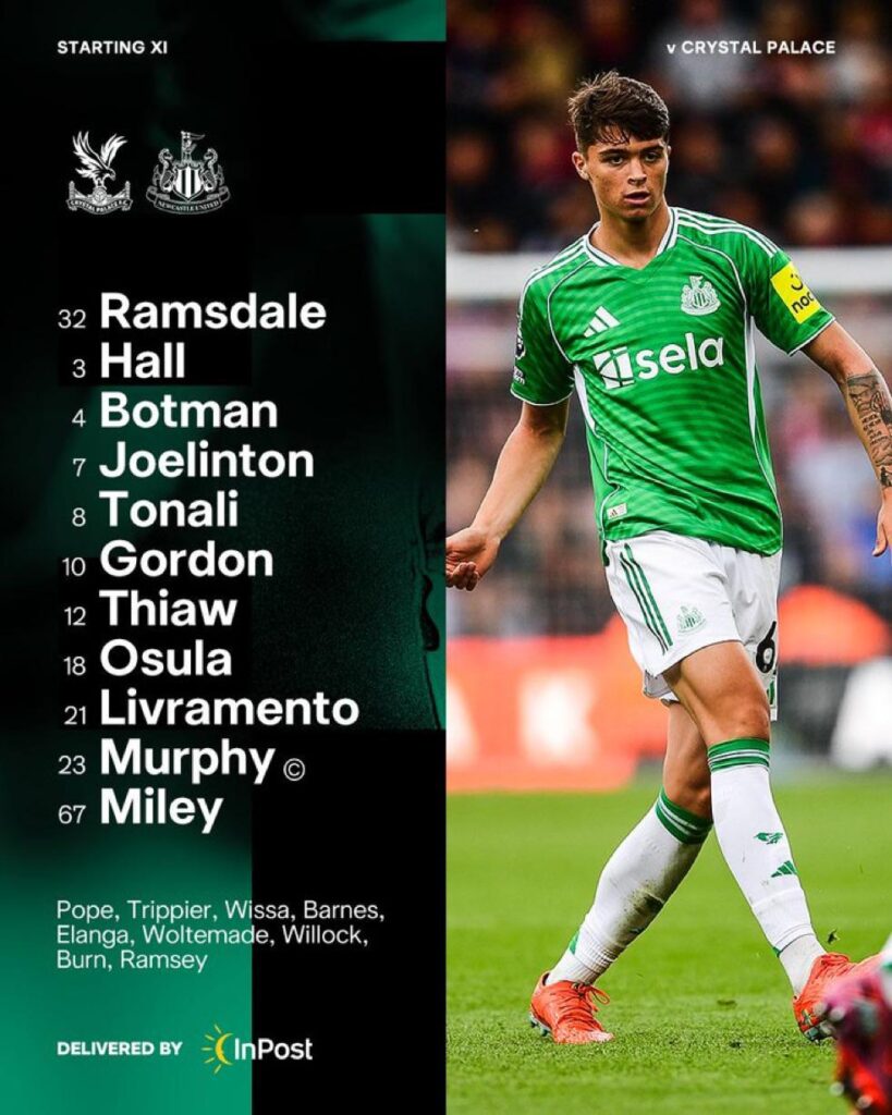Lineup v Palace (A)